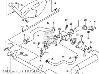 RADIATOR HOSE - SV650 2000 (Y) USA (E03)