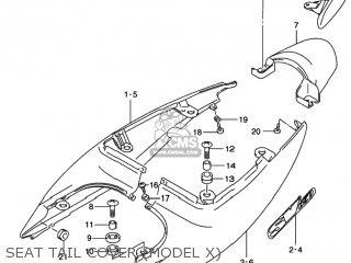 SEAT TAIL COVER (MODEL X) - SV650 2000 (Y) USA (E03)