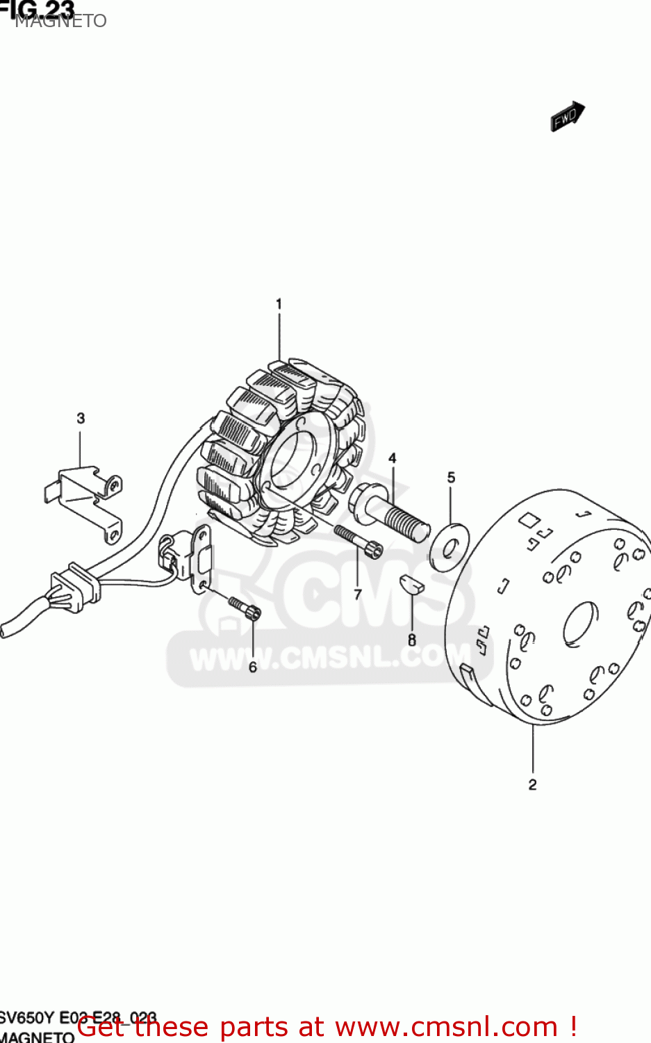 MAGNETO SV650 2001 (K1) USA (E03)