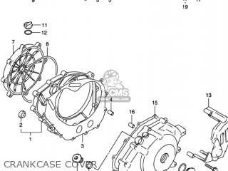CRANKCASE COVER - SV650 2001 (K1) USA (E03)