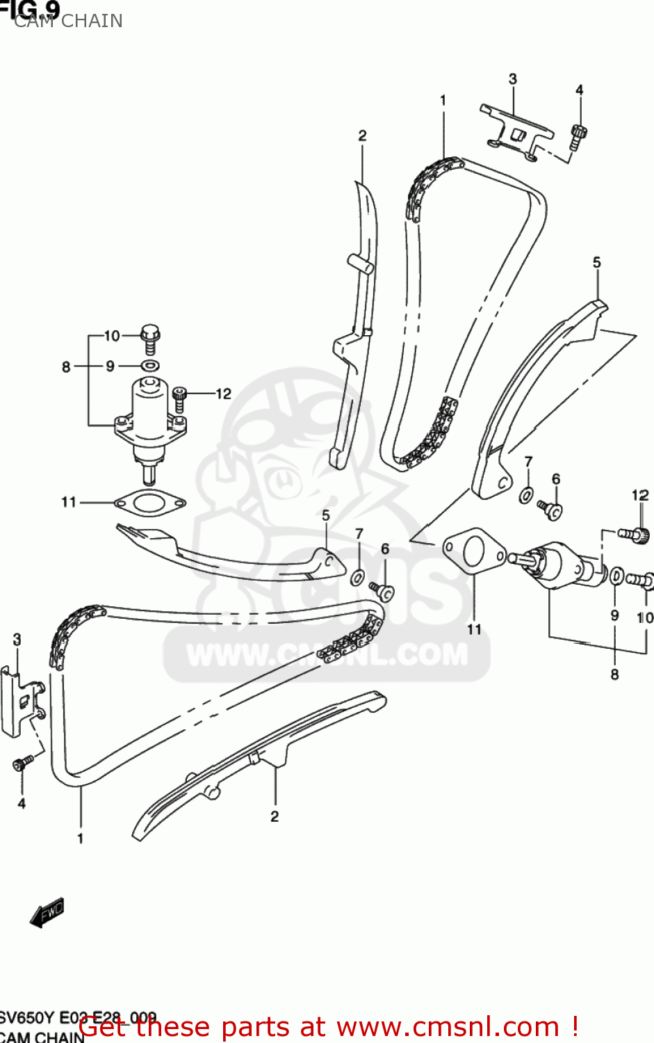 CAM CHAIN SV650 2002 (K2) USA (E03)