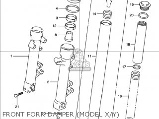 FRONT FORK DAMPER (MODEL X/Y) - SV650 2002 (K2) USA (E03)