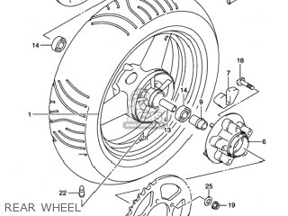 REAR WHEEL - SV650 2002 (K2) USA (E03)