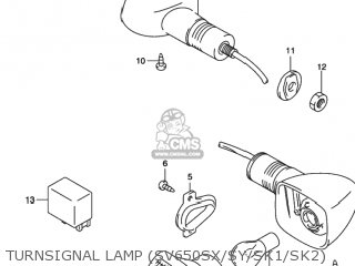 TURNSIGNAL LAMP (SV650SX/SY/SK1/SK2) - SV650 2002 (K2) USA (E03)