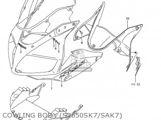 COWLING BODY (SV650SK7/SAK7) - SV650 2003 (K3) USA (E03)