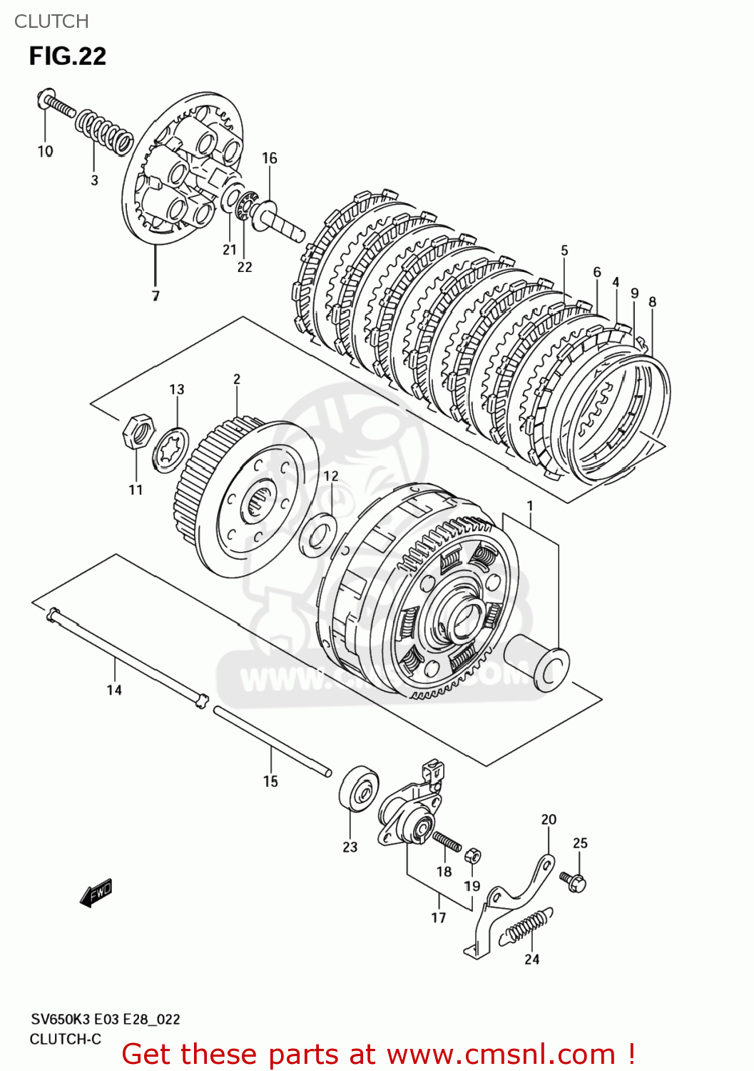 CLUTCH SV650 2004 (K4) USA (E03)