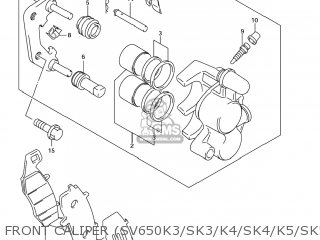 FRONT CALIPER (SV650K3/SK3/K4/SK4/K5/SK5/K6/SK6/K7/SK7) - SV650 2004 (K4) USA (E03)
