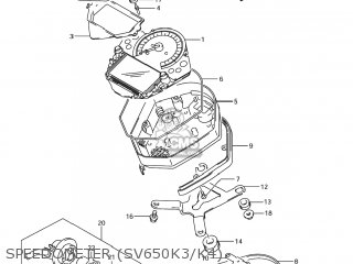 SPEEDOMETER (SV650K3/K4) - SV650 2004 (K4) USA (E03)