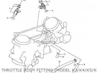 THROTTLE BODY FITTING (MODEL K3/K4/K5/K6) - SV650 2004 (K4) USA (E03)
