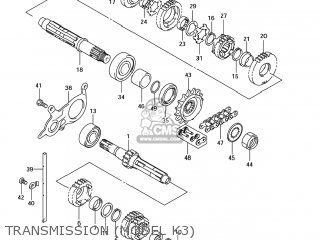 TRANSMISSION (MODEL K3) - SV650 2004 (K4) USA (E03)