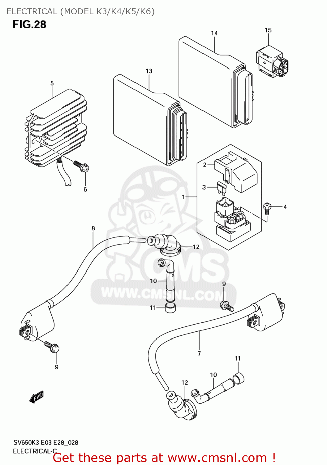 ELECTRICAL (MODEL K3/K4/K5/K6) SV650 2005 (K5) USA (E03)