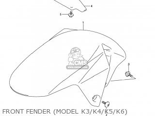 FRONT FENDER (MODEL K3/K4/K5/K6) - SV650 2005 (K5) USA (E03)