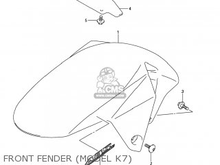 FRONT FENDER (MODEL K7) - SV650 2005 (K5) USA (E03)