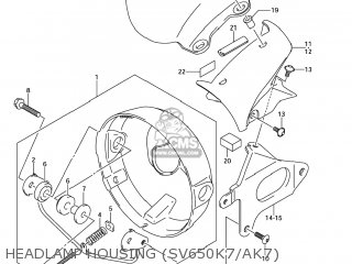 HEADLAMP HOUSING (SV650K7/AK7) - SV650 2005 (K5) USA (E03)