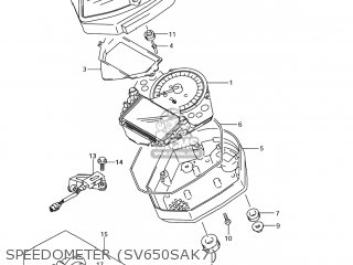 SPEEDOMETER (SV650SAK7) - SV650 2005 (K5) USA (E03)