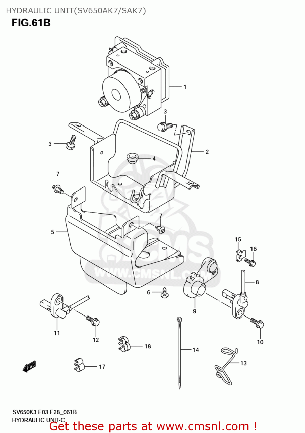 HYDRAULIC UNIT(SV650AK7/SAK7) SV650 2006 (K6) USA (E03)