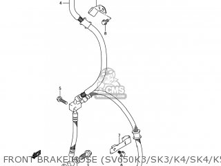 FRONT BRAKE HOSE (SV650K3/SK3/K4/SK4/K5/SK5/K6/SK6/K7/SK7) - SV650 2006 (K6) USA (E03)