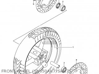 FRONT WHEEL (SV650AK7/SAK7) - SV650 2006 (K6) USA (E03)