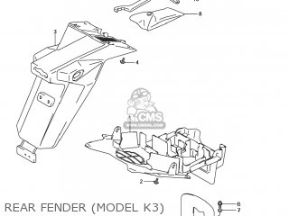 REAR FENDER (MODEL K3) - SV650 2006 (K6) USA (E03)