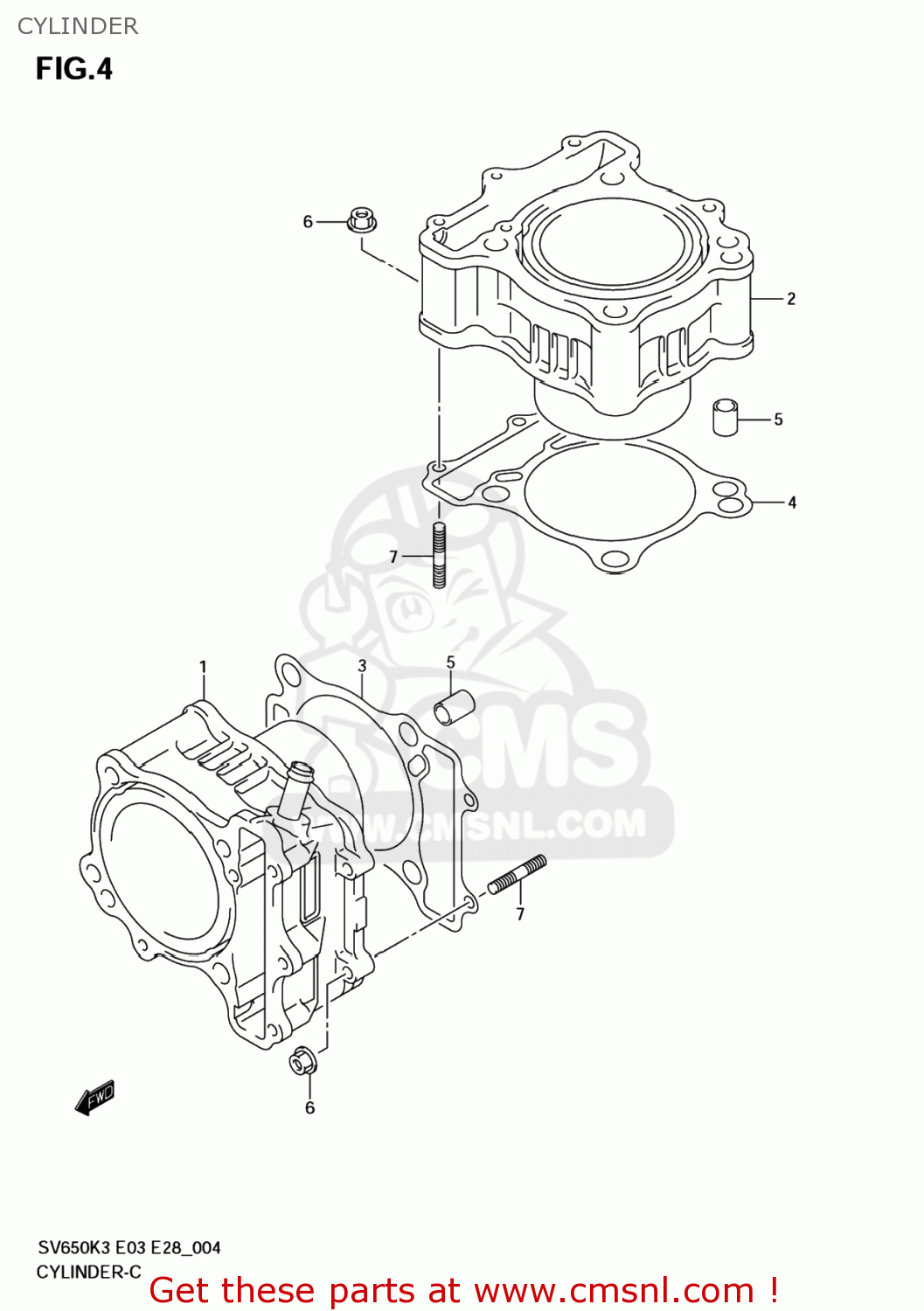 CYLINDER SV650 2007 (K7) USA (E03)
