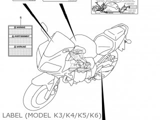 LABEL (MODEL K3/K4/K5/K6) - SV650 2007 (K7) USA (E03)