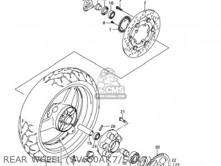 REAR WHEEL (SV650AK7/SAK7) - SV650 2007 (K7) USA (E03)