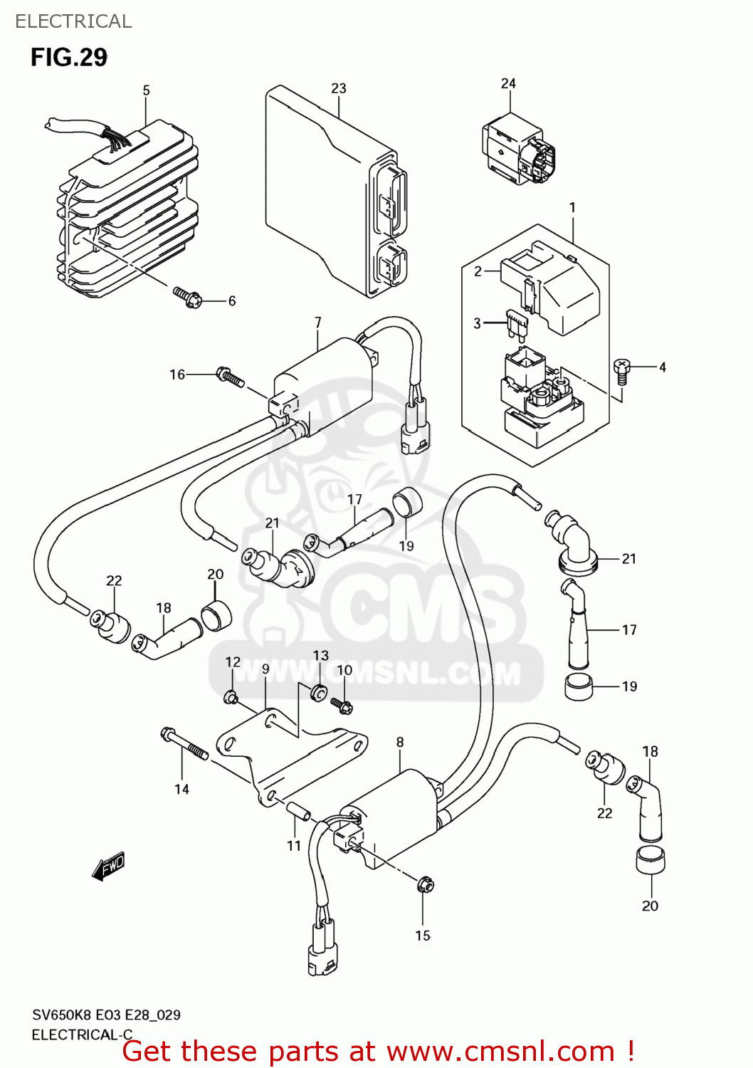 ELECTRICAL SV650 2008 (K8) USA (E03)