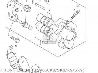 FRONT CALIPER (SV650K8/SK8/K9/SK9) - SV650 2008 (K8) USA (E03)