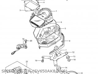 SPEEDOMETER (SV650AK8/AK9) - SV650 2008 (K8) USA (E03)