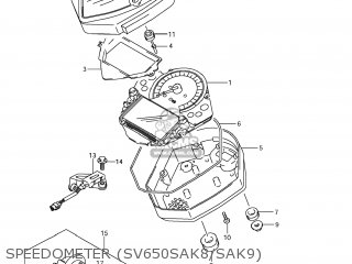 SPEEDOMETER (SV650SAK8/SAK9) - SV650 2008 (K8) USA (E03)