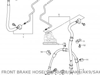 FRONT BRAKE HOSE(SV650AK8/SAK8/AK9/SAK9) - SV650 2009 (K9) USA (E03)