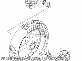 FRONT WHEEL (SV650K8/SK8/K9/SK9) - SV650 2009 (K9) USA (E03)