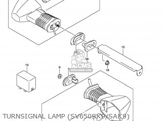 TURNSIGNAL LAMP (SV650SK9/SAK9) - SV650 2009 (K9) USA (E03)