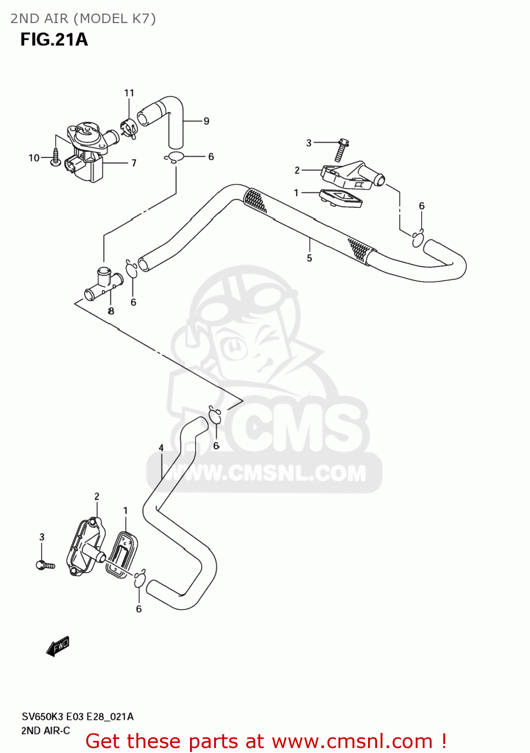 2ND AIR (MODEL K7) SV650A 2003 (K3) USA (E03)