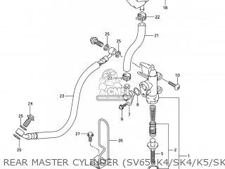 REAR MASTER CYLINDER (SV650K4/SK4/K5/SK5/K6/SK6/K7/SK7) - SV650A 2003 (K3) USA (E03)