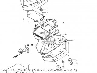 SPEEDOMETER (SV650SK5/SK6/SK7) - SV650A 2003 (K3) USA (E03)
