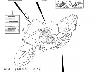 LABEL (MODEL K7) - SV650A 2004 (K4) USA (E03)