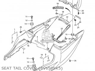 SEAT TAIL COVER (SV650SK5) - SV650A 2004 (K4) USA (E03)