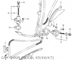 CAM CHAIN (MODEL K5/K6/K7) - SV650A 2005 (K5) USA (E03)