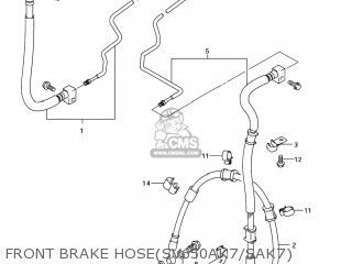 FRONT BRAKE HOSE(SV650AK7/SAK7) - SV650A 2005 (K5) USA (E03)