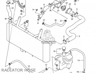 RADIATOR HOSE - SV650A 2005 (K5) USA (E03)
