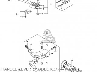 HANDLE LEVER (MODEL K3/K4/K5/K6) - SV650A 2006 (K6) USA (E03)