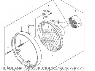 HEADLAMP (SV650K3/K4/K5/K6/K7/AK7) - SV650A 2006 (K6) USA (E03)