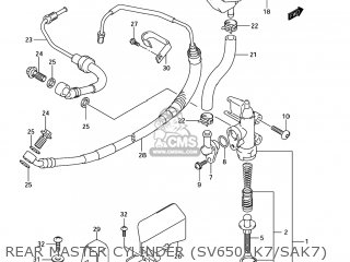 REAR MASTER CYLINDER (SV650AK7/SAK7) - SV650A 2006 (K6) USA (E03)