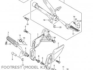 FOOTREST (MODEL K3) - SV650A 2007 (K7) USA (E03)