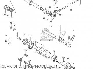 GEAR SHIFTING (MODEL K3) - SV650A 2007 (K7) USA (E03)