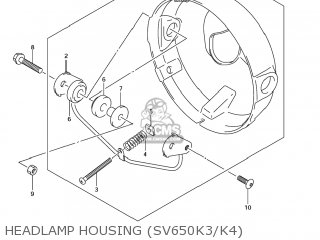 HEADLAMP HOUSING (SV650K3/K4) - SV650A 2007 (K7) USA (E03)