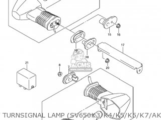 TURNSIGNAL LAMP (SV650K3/K4/K5/K6/K7/AK7) - SV650A 2007 (K7) USA (E03)