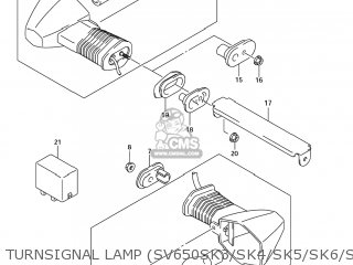 TURNSIGNAL LAMP (SV650SK3/SK4/SK5/SK6/SK7/SAK7) - SV650A 2007 (K7) USA (E03)