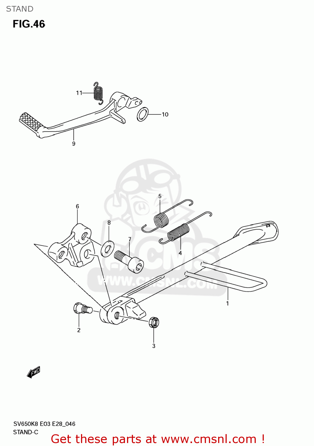 STAND SV650A 2008 (K8) USA (E03)